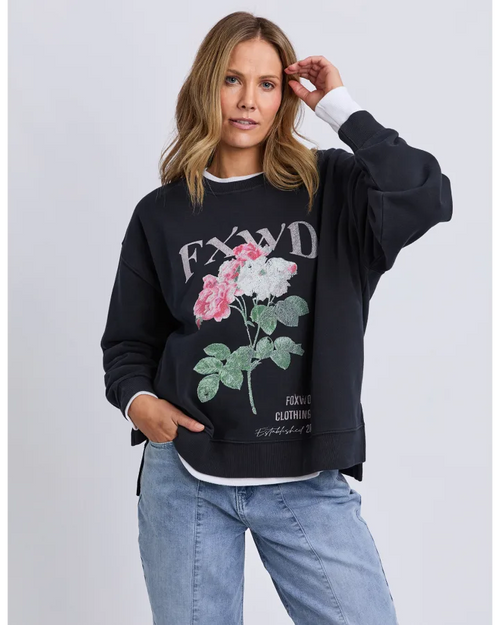 Foxwood Rosa Crew Sweatshirt Black