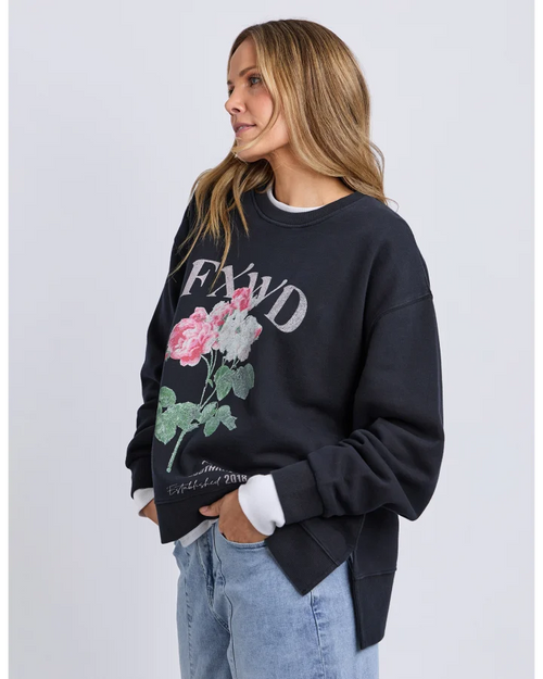 Foxwood Rosa Crew Sweatshirt Black