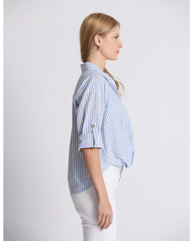 Stella and Gemma On Repeat Blouse Sea Stripe