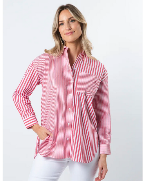 Stella and Gemma Essentials Shirt Ruby Stripes