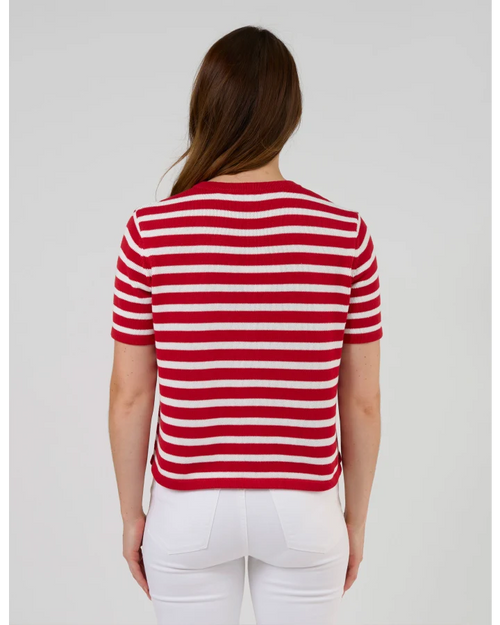 Stella and Gemma Rue Cardigan Red White Stripe