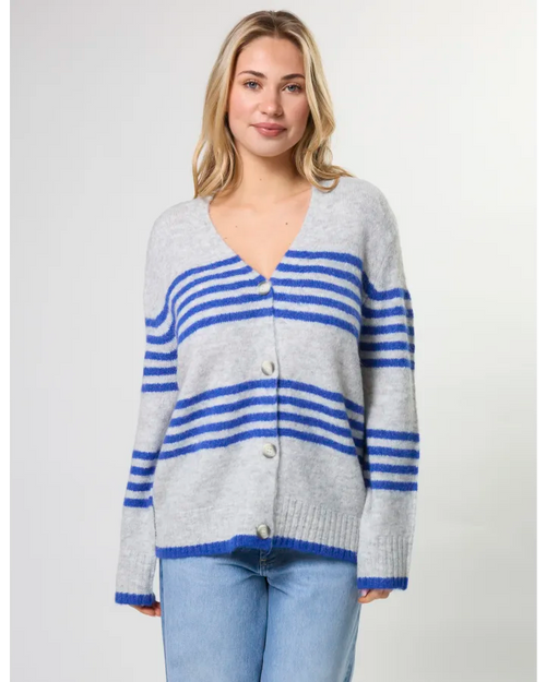 Stella and Gemma Striped Cardigan Salt Air