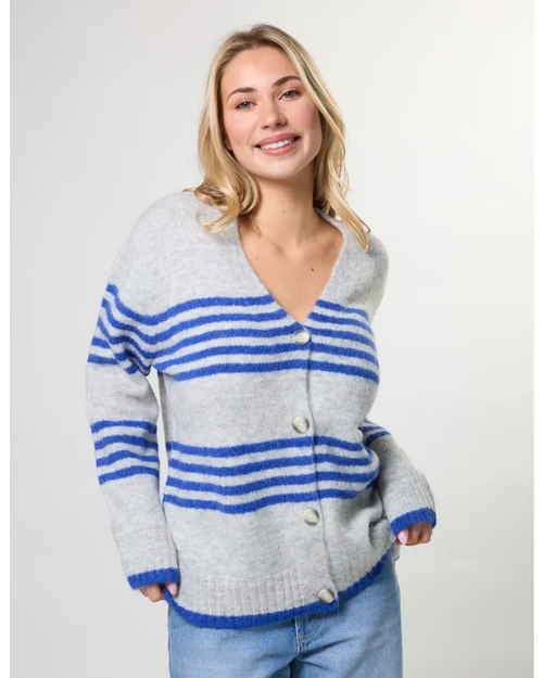 Stella and Gemma Striped Cardigan Salt Air