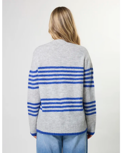Stella and Gemma Striped Cardigan Salt Air