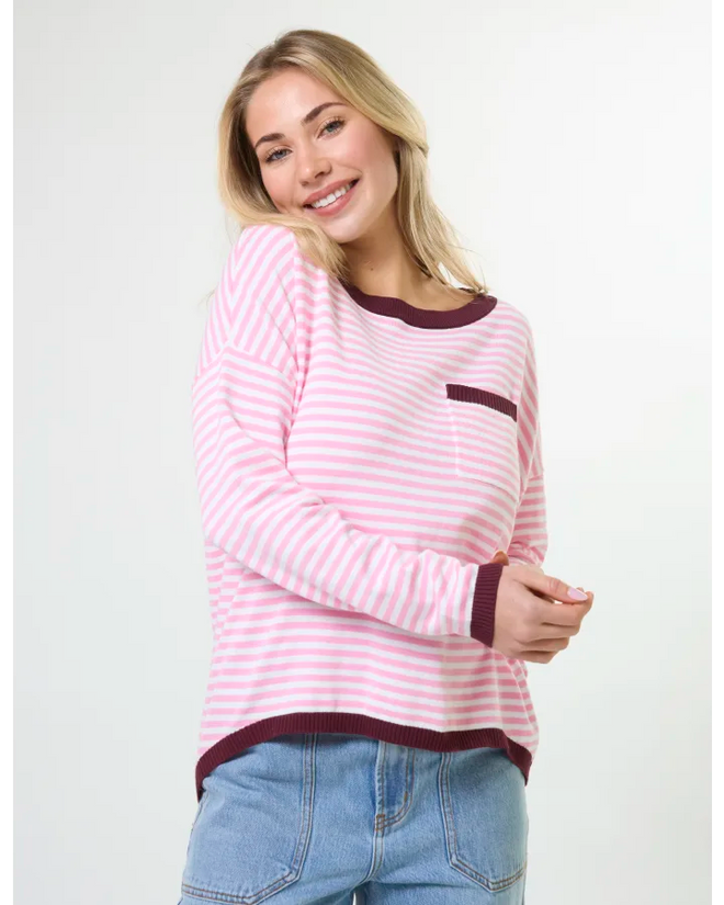 Stella and Gemma Street Jumper Strawberry Sangria