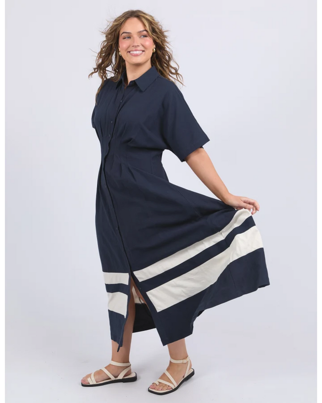 Elm Scarlet Midi Dress Navy