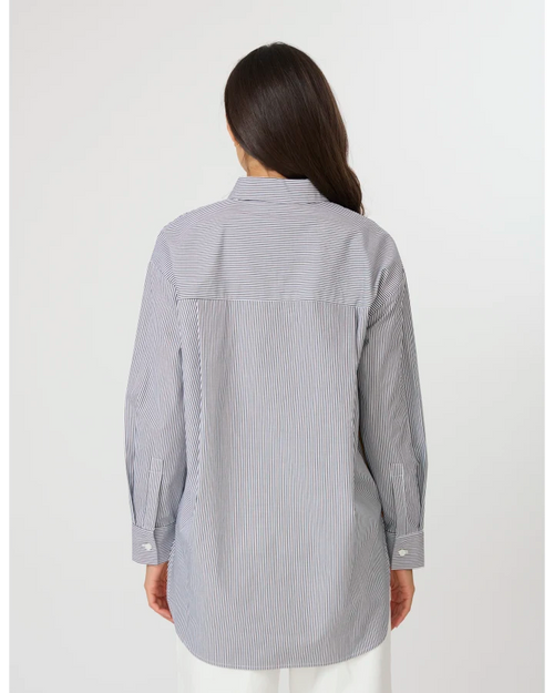 PREORDER - Stella and Gemma Casino Shirt Black White Stripe DUE AUGUST