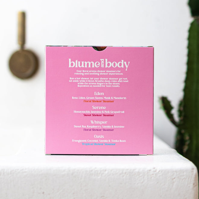 Blume and Body Shower Steamer Floral Four Pack