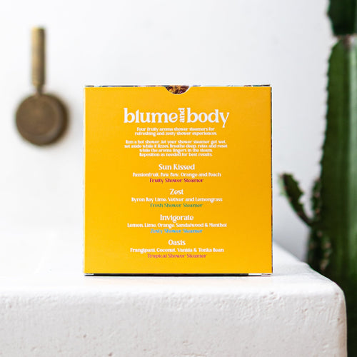 Blume and Body Shower Steamer Fruity Four Pack