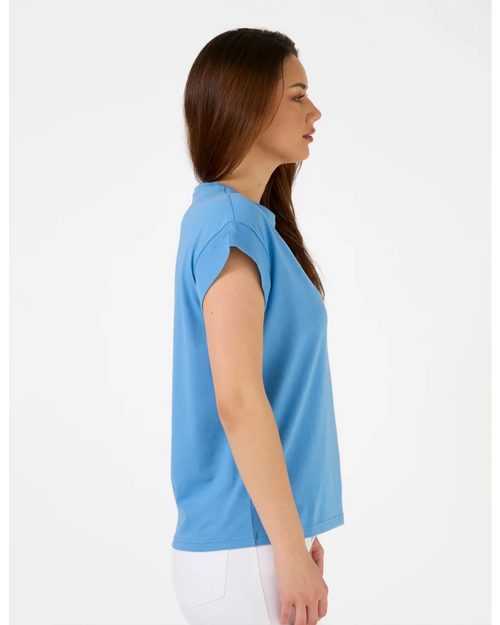 Stella and Gemma Sky Embroidered Logo Cuff T Shirt