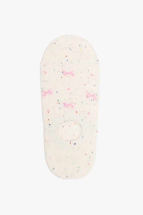 Antler No Show Socks Bow Sprinkle Pink