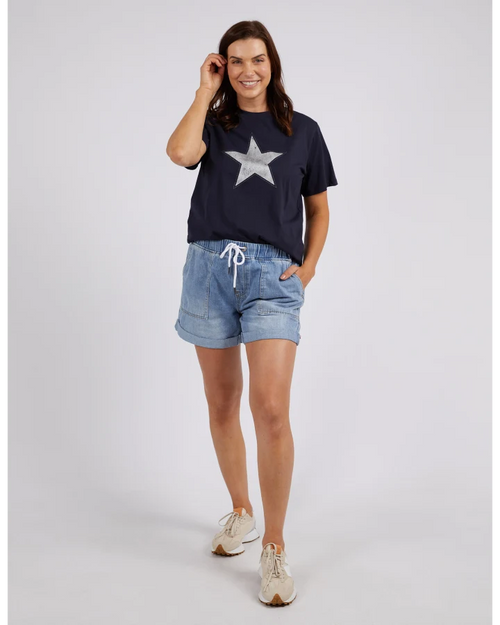 Elm Sparkle Star T Shirt Navy