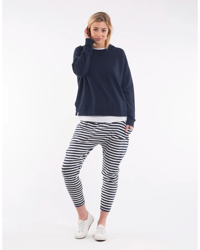 Elm Fundamental Split Hoodie Navy