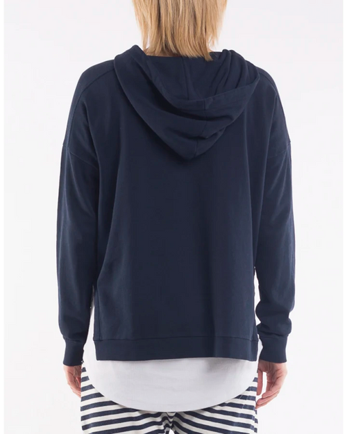 Elm Fundamental Split Hoodie Navy