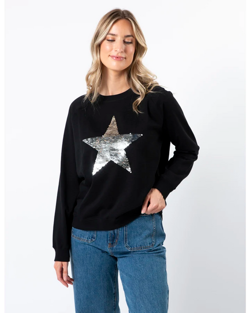 Stella and Gemma Black Leopard Star T Shirt