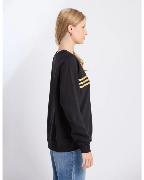 Stella and Gemma Black Star Crossed Classic Sweatshirt