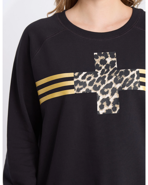 Stella and Gemma Black Star Crossed Classic Sweatshirt