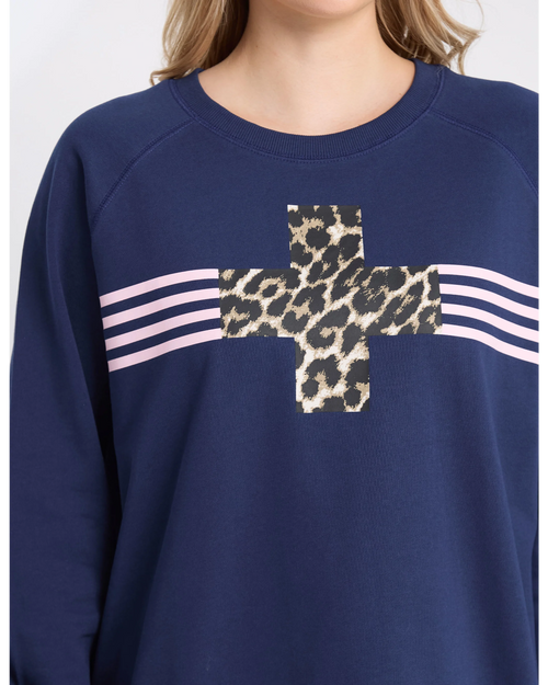 Stella and Gemma Navy Star Crossed Classic Sweatshirt
