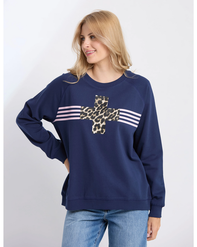 Stella and Gemma Navy Star Crossed Classic Sweatshirt