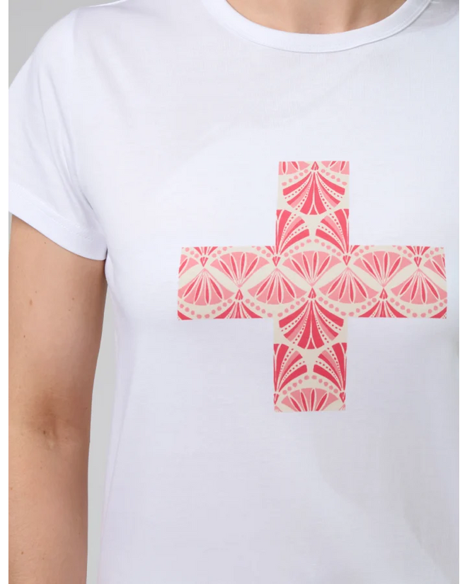 Stella and Gemma Classic Tee White Strawberry Scoop