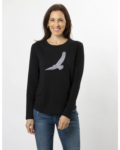 Stella and Gemma Flying High Black Long Sleeve T Shirt