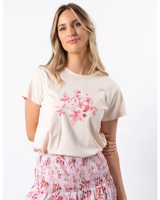 Stella and Gemma Green Vintage Blush Jolie Ruby Rose T Shirt
