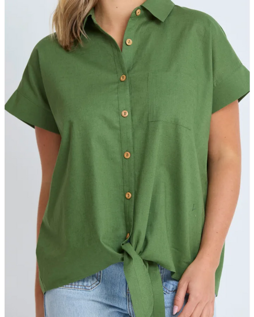 Stella and Gemma Tie The Knot Shirt Emerald