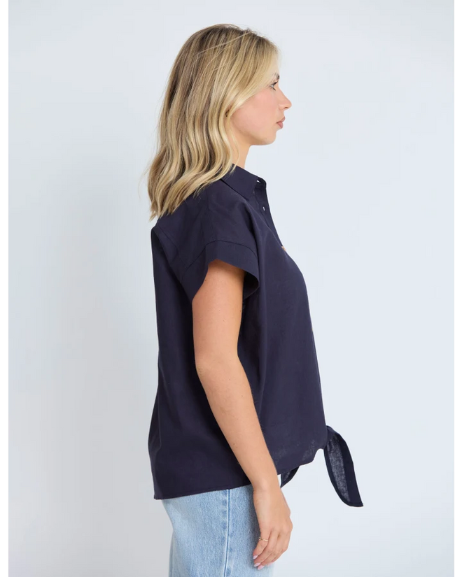 Stella and Gemma Tie The Knot Shirt Navy