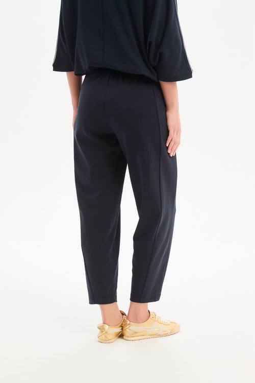 Tirelli Barrell Leg Lounge Pant Navy Navy Stripe Winter Weight