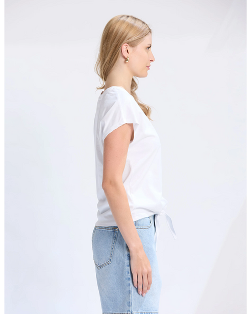 Stella and Gemma Top Knot Top White
