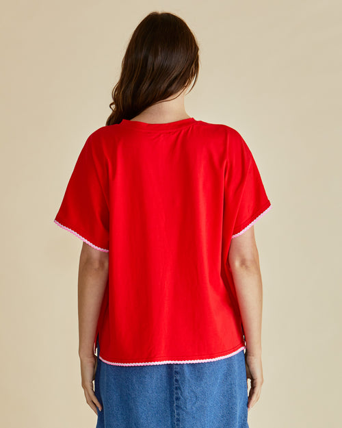 Betty Basics Avalon T Shirt Red