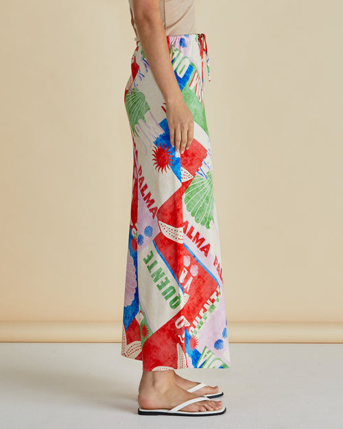 Betty Basics Brooke Bias Skirt Seashell