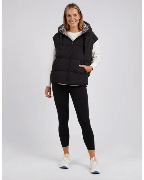 Foxwood Sports Leopard Reversible Vest Black