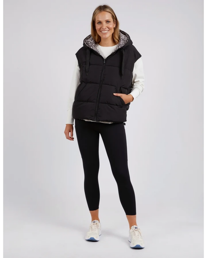 Foxwood Sports Leopard Reversible Vest Black