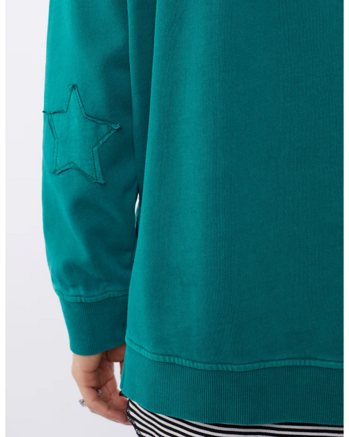 Elm Victoria Split Hoodie Winter Green
