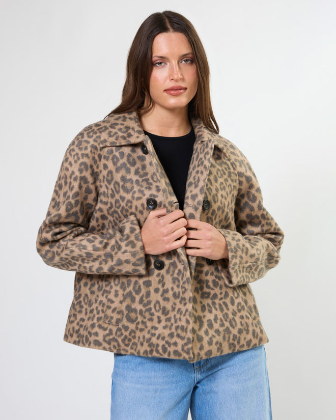 Stella and Gemma Vince Jacket Leopard