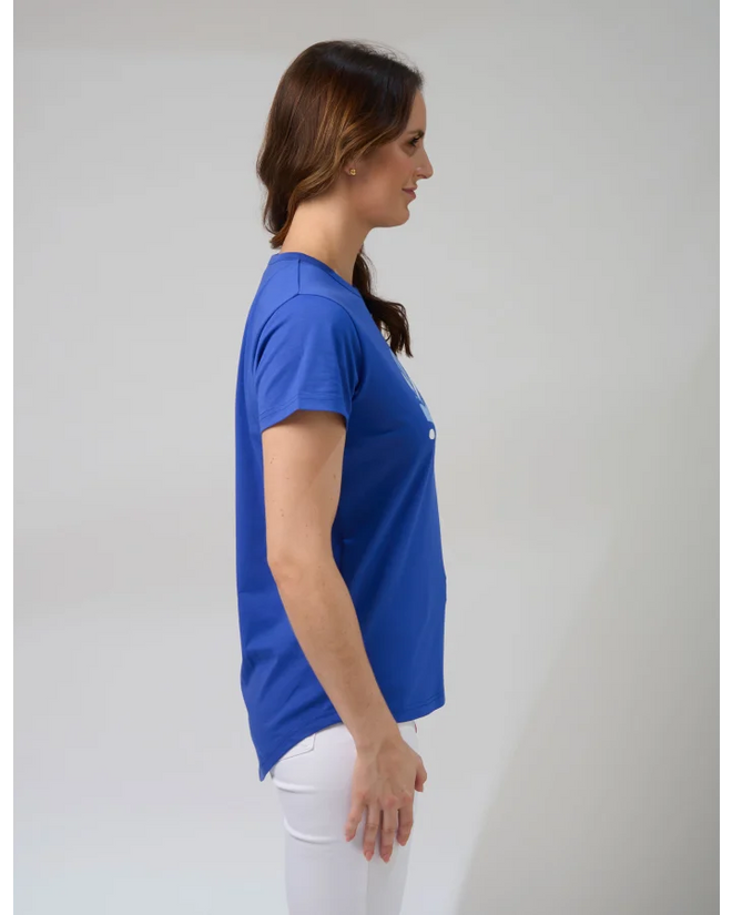 Stella and Gemma Classic T Shirt Palermo Passion Electric Blue