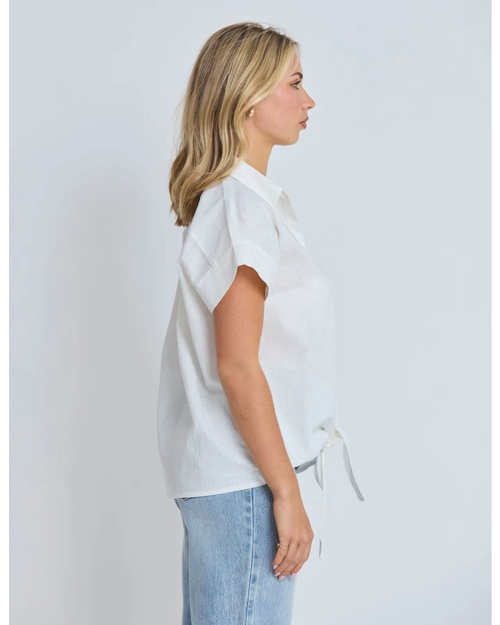 Stella and Gemma Tie The Knot Shirt White