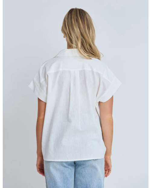 Stella and Gemma Tie The Knot Shirt White