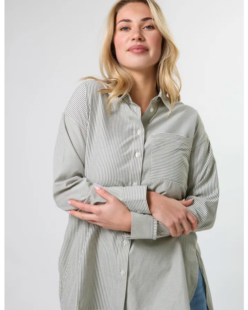 Stella and Gemma Essentials Shirt Woodland Stripe Khaki