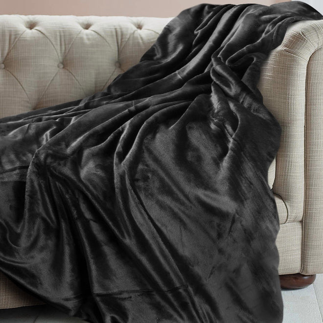 Brogo Micro Mink Blanket Charcoal