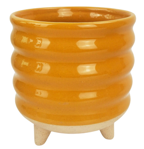 Planter Shelby with legs Medium Mustard