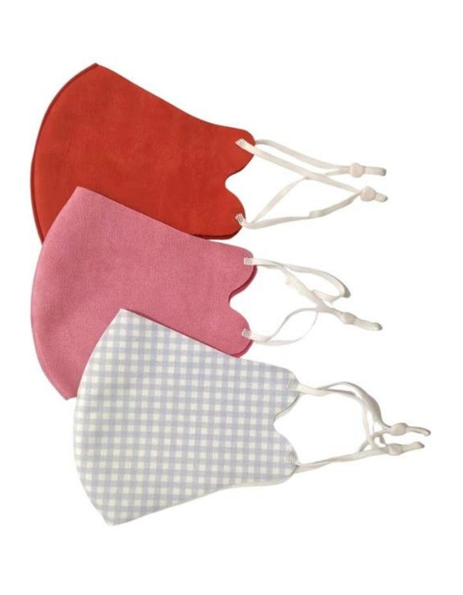 Queen of the Foxes Face Masks Pack of 3 Lulu Gingham, Pink, Orange
