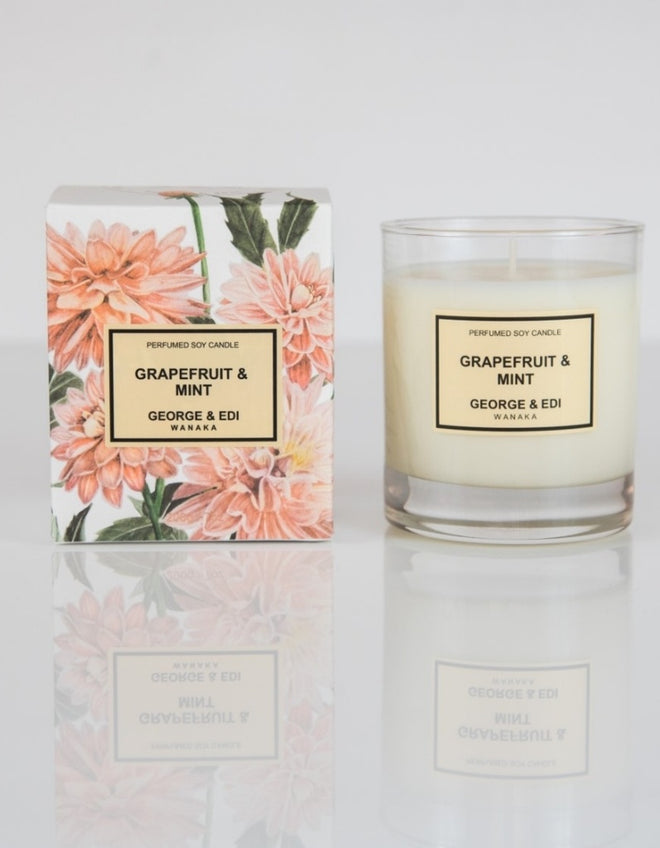 George & Edi Perfumed Candle Standard Grapefruit & Mint