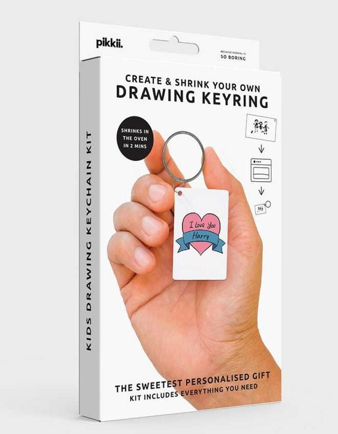 Pikkii Shrink Kit Kids Drawing Keyring