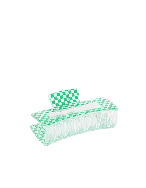 Antler Checkered Claw Clip Green