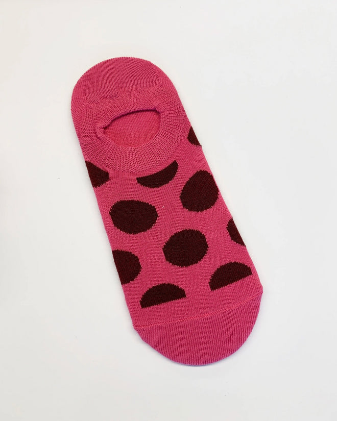 Stella and Gemma Socks Fuschia with Plum Dots