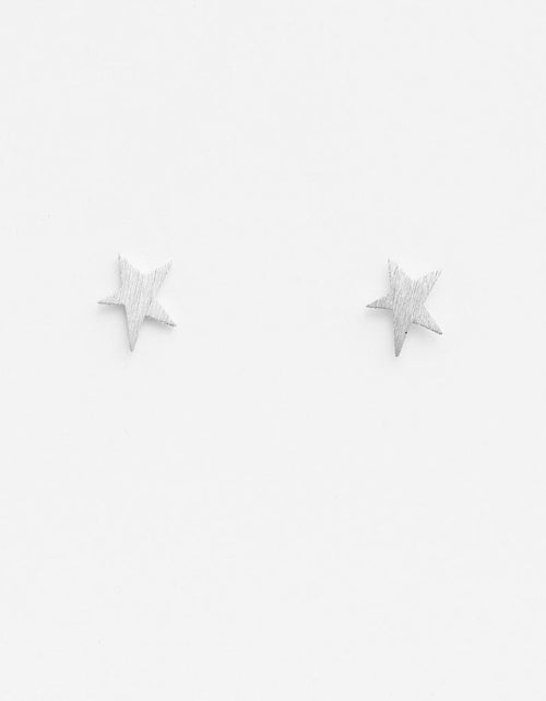 Stella and Gemma Earings Asymetric Star Silver