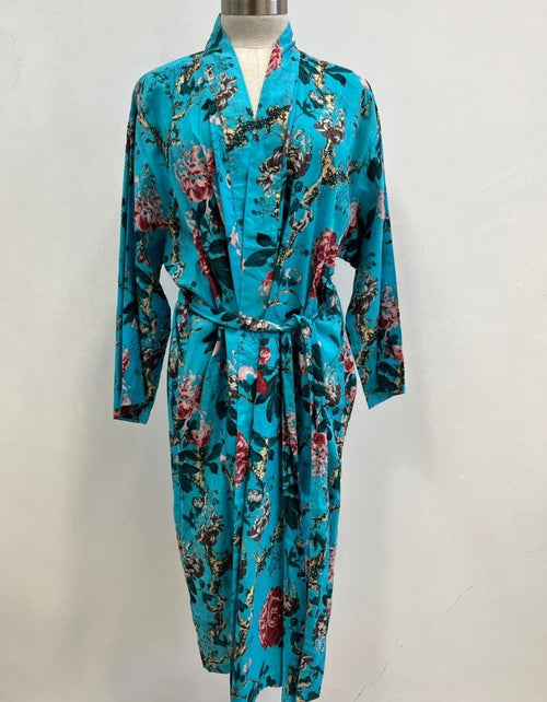 Kimono Blue Turquoise Floral