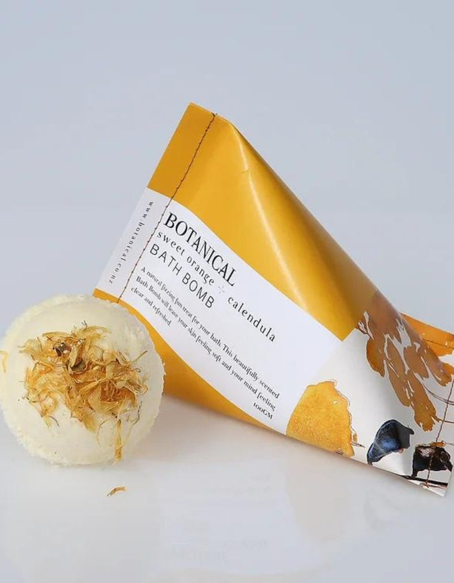 Botanical Sweet Orange and Calendula Bath Bomb